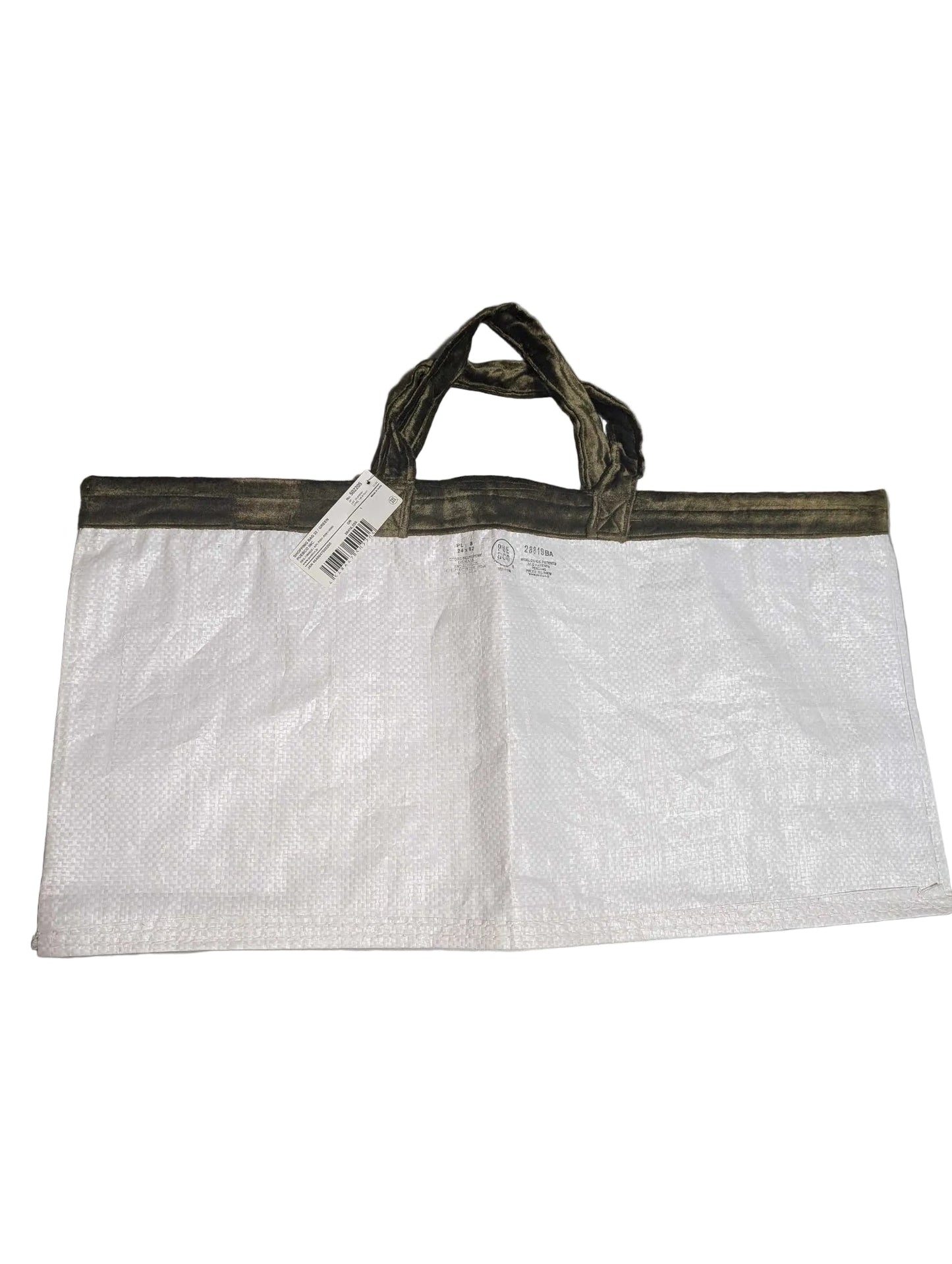 White Bag with Velvet Handle