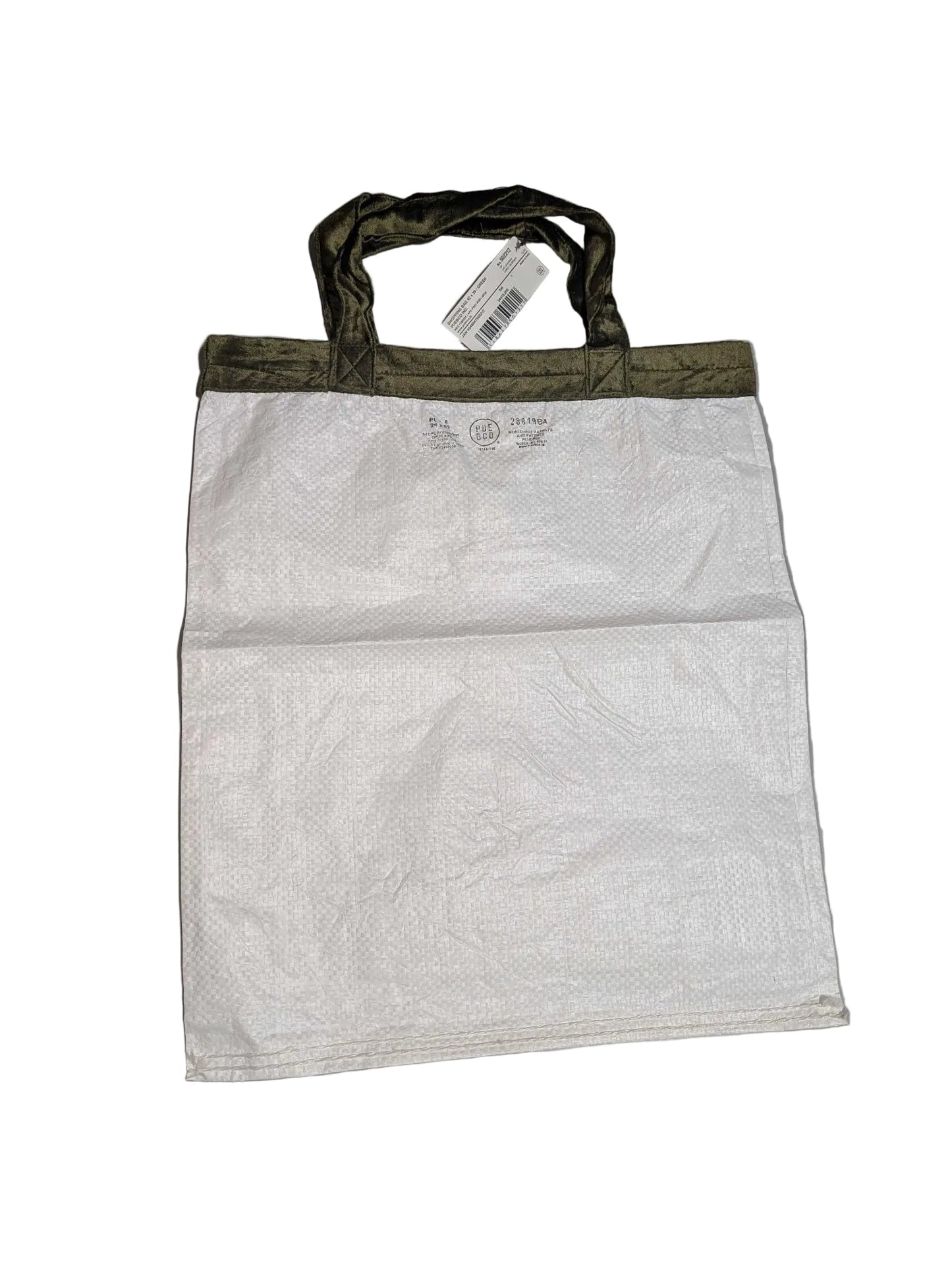 White Bag with Velvet Handle