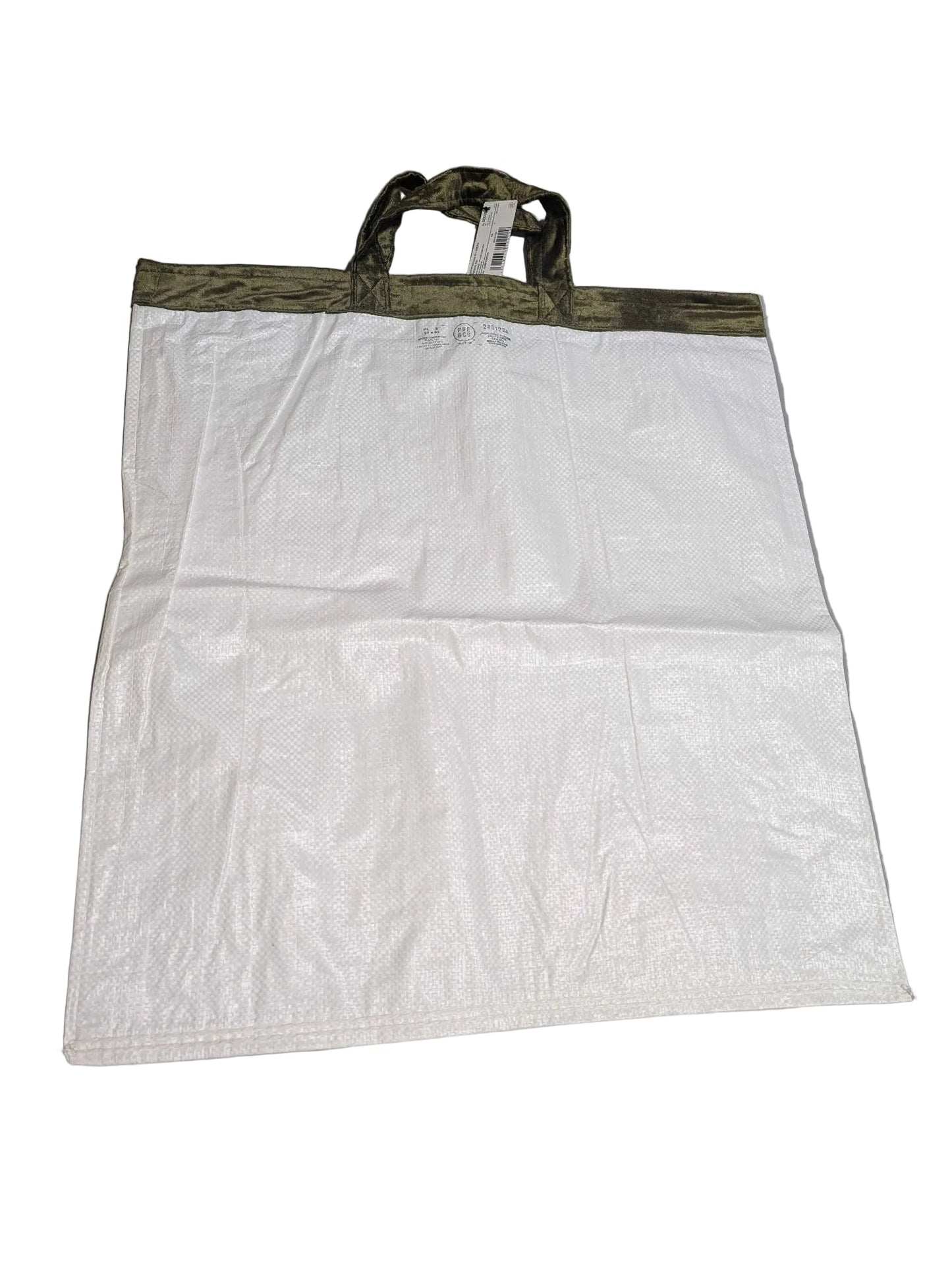 White Bag with Velvet Handle