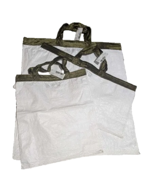 White Bag with Velvet Handle