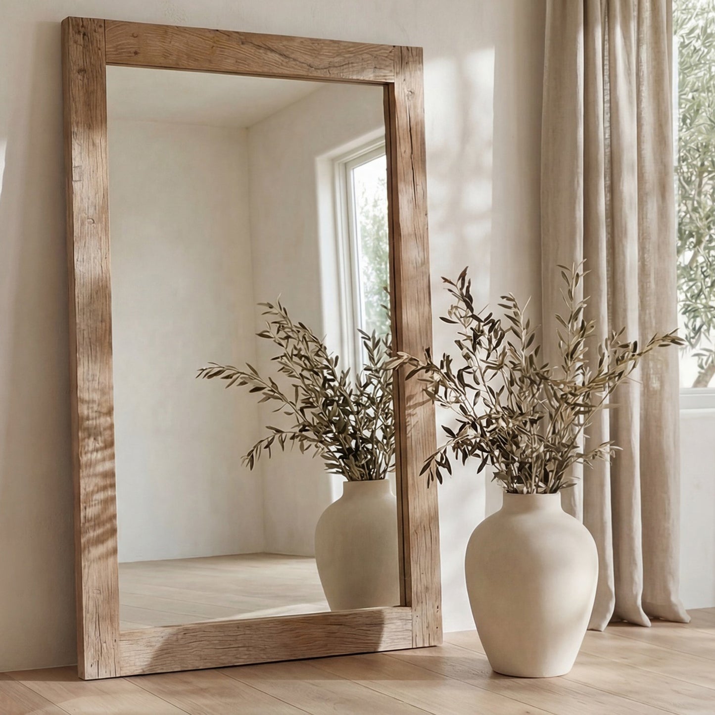 Orchard Reclaimed Wood Floor Mirror Moes Home Collection Mhc Pz 1027 24 3