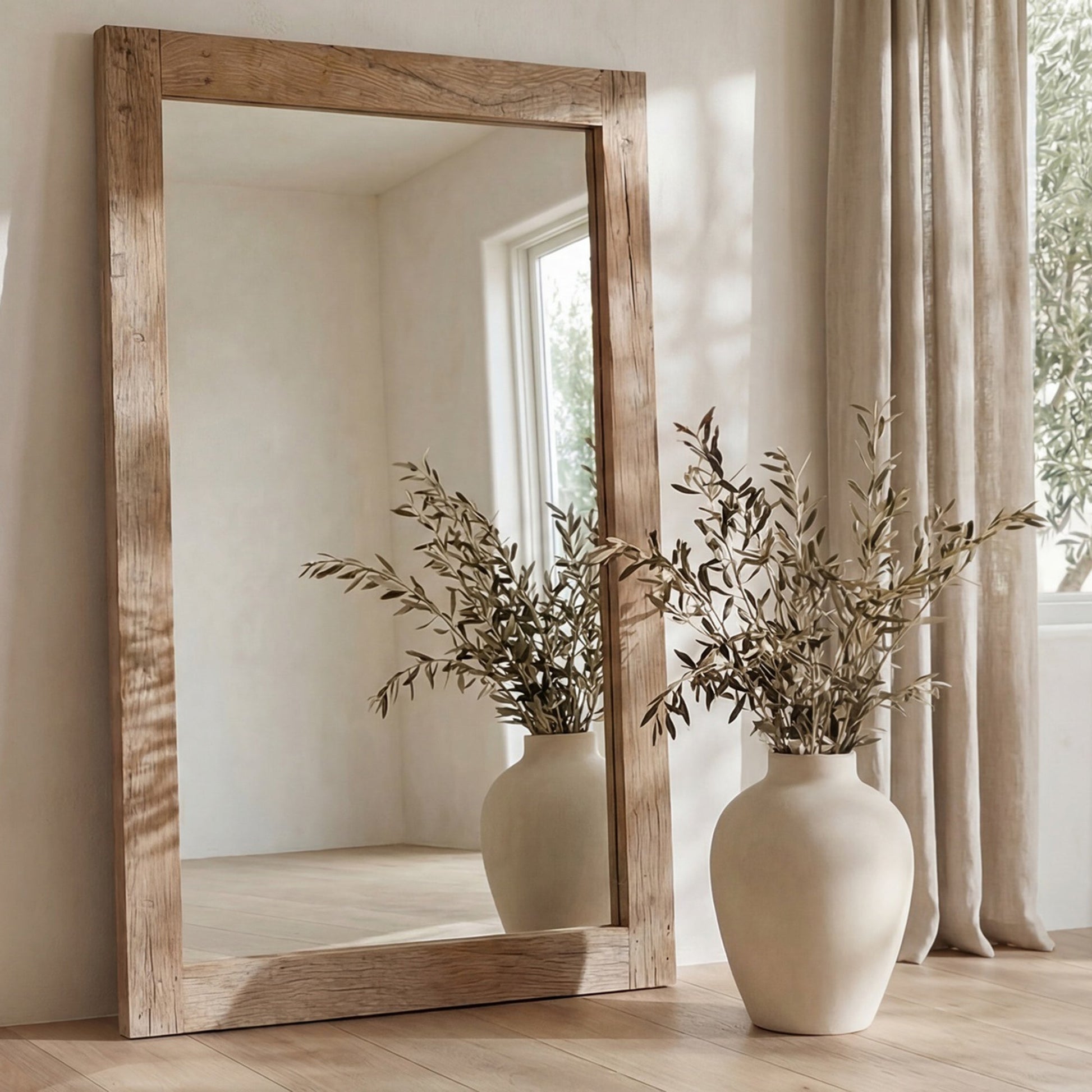 Orchard Reclaimed Wood Floor Mirror Moes Home Collection Mhc Pz 1027 24 3