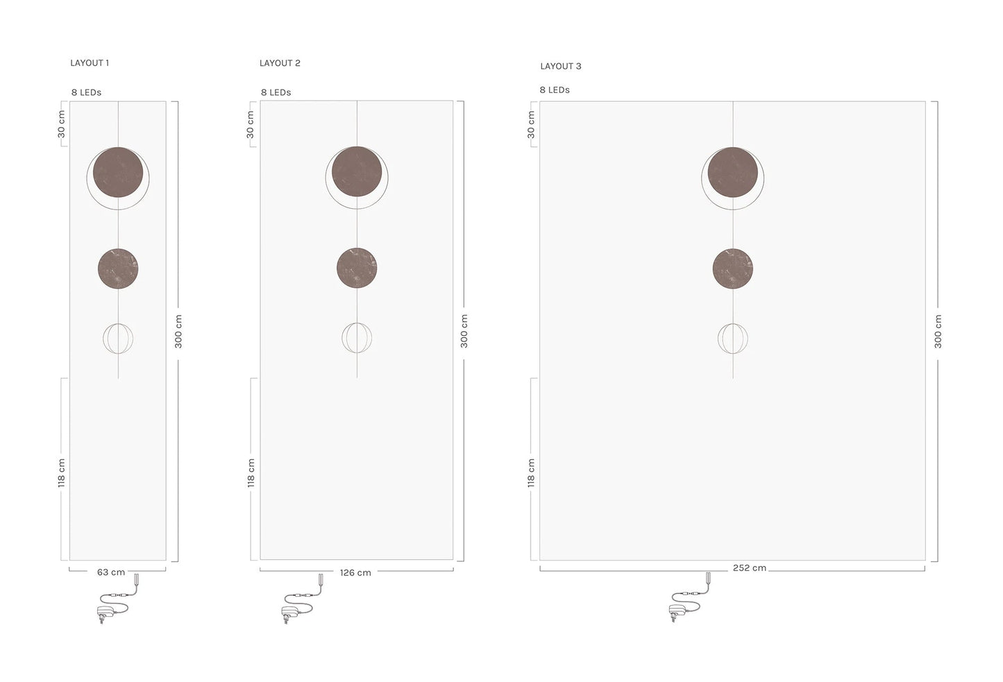 Photon LED Wallpaper in Various Colors by Meystyle