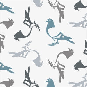 Sample Pigeon Wallpaper in Slate design by Aimee Wilder
