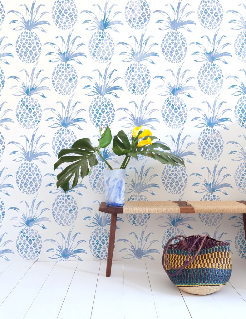 Pina Pintada Wallpaper in Macaw design by Aimee Wilder