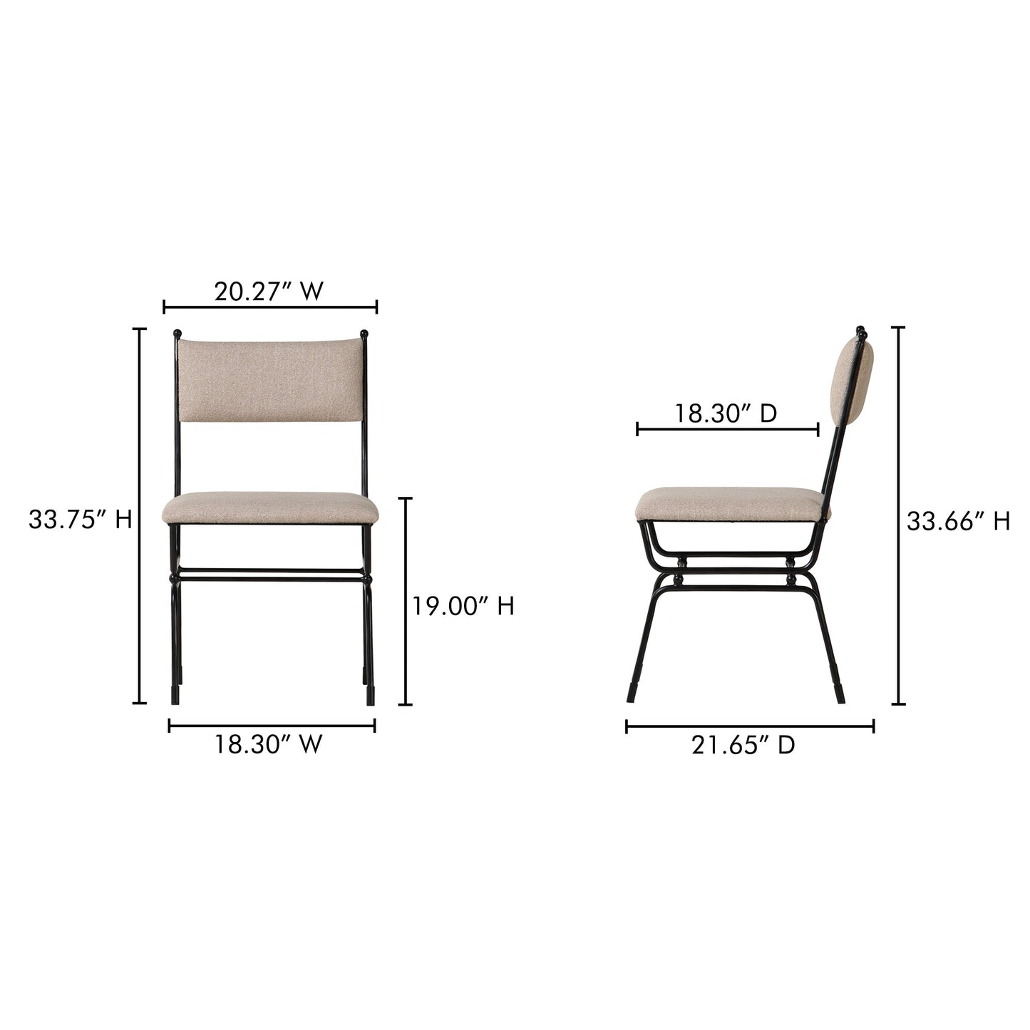 Posta Dining Chair Moes Home Collection Mhc Qn 1034 34 3