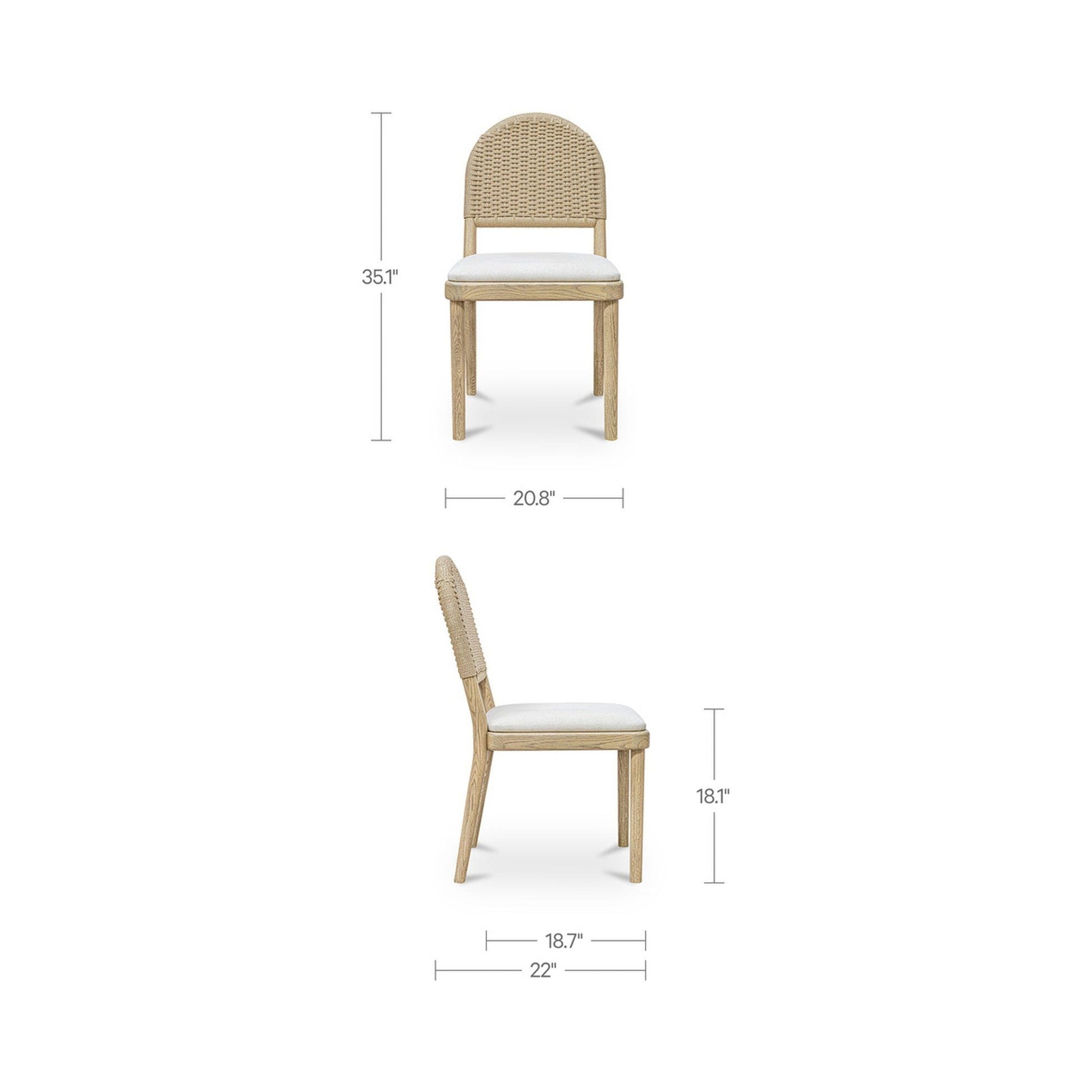Claire Dining Chair Set Of 2 Moes Home Collection Mhc Qo 1025 24 2