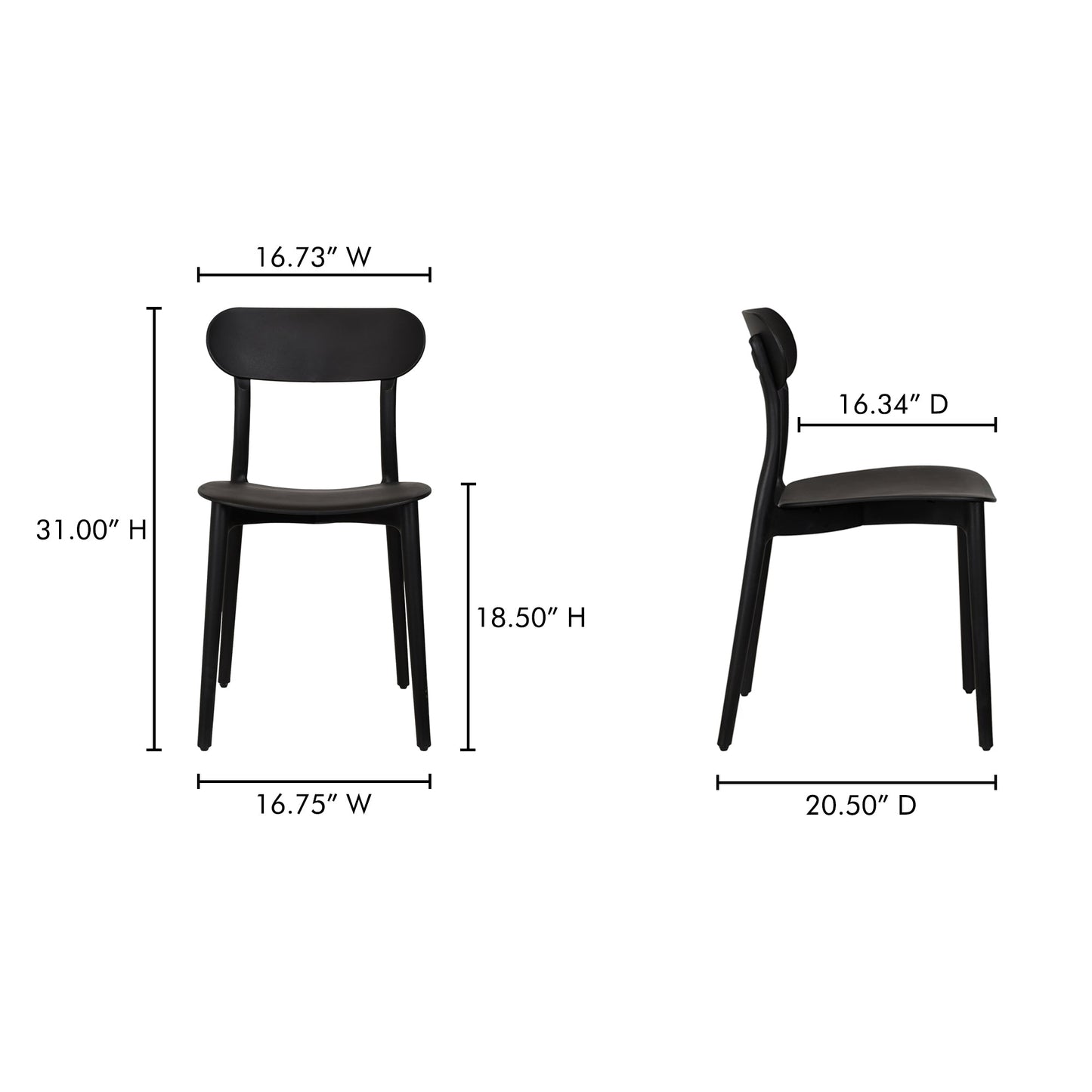 Kent Outdoor Dining Chair Set Of 2 Moes Home Collection Mhc Qx 1017 02 19
