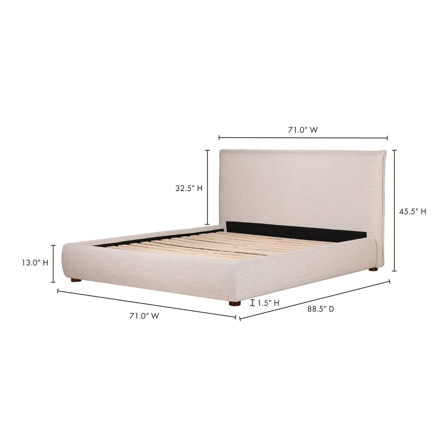 Luzon Queen Bed Light Grey 17