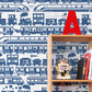 Robo Rail Wallpaper in Atlantic design by Aimee Wilder