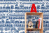 Robo Rail Wallpaper in Atlantic design by Aimee Wilder