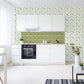 Metro Tile Green Wallpaper from the Just Kitchens Collection by Galerie Wallcoverings