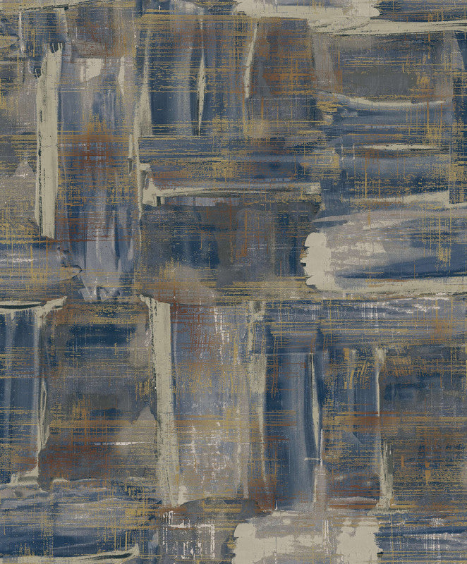 Sample Abstract Wallpaper in Gold/Blue