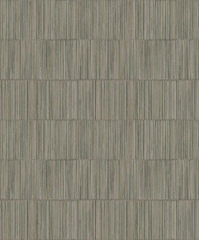 Bamboo Stripe Wallpaper in Gold/Silvery