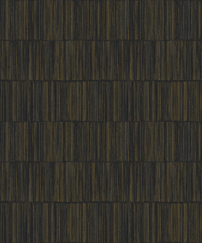 Bamboo Stripe Wallpaper in Bronze/Gold