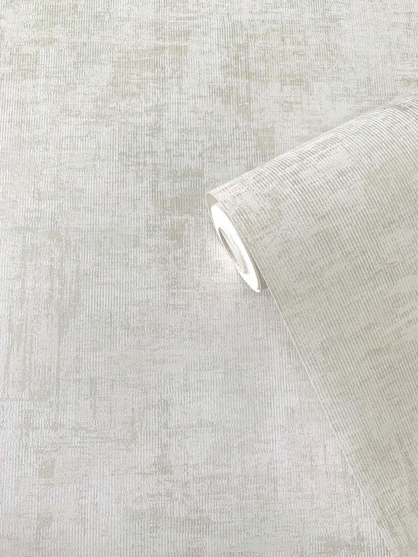 Distressed Plaster Wallpaper in Cream