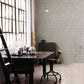 Distressed Plaster Wallpaper in Beige/Silver Grey