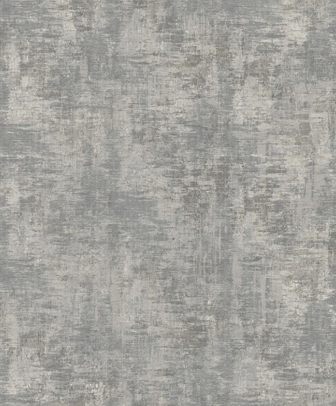 Sample Distressed Plaster Wallpaper in Silver Grey