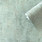 Distressed Plaster Wallpaper in Green/Silver Grey