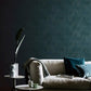 Distressed Plaster Wallpaper in Green