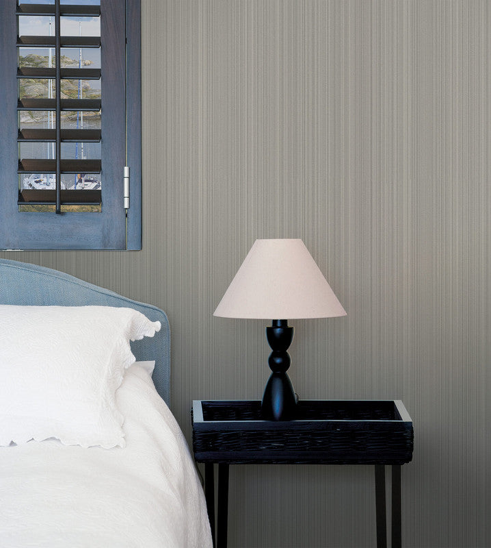 Textured Stripe Wallpaper in Bronze