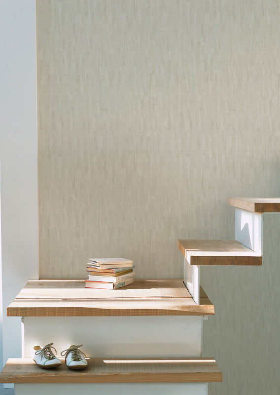 Tonal Plain Industrial Wallpaper in Cream