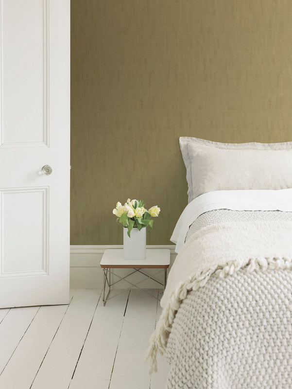 Tonal Plain Industrial Wallpaper in Gold
