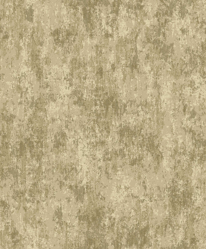 Concrete Industrial Wallpaper in Gold/Bronze