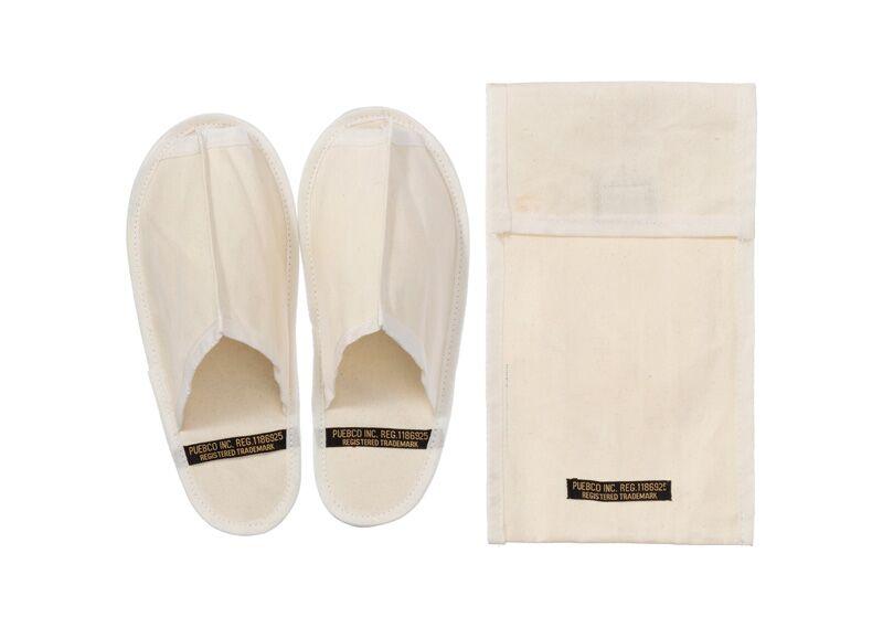 waxed canvas portable slipper small off white design by puebco 1