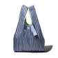 School Tie Fabric Bag - Navy Blue x White