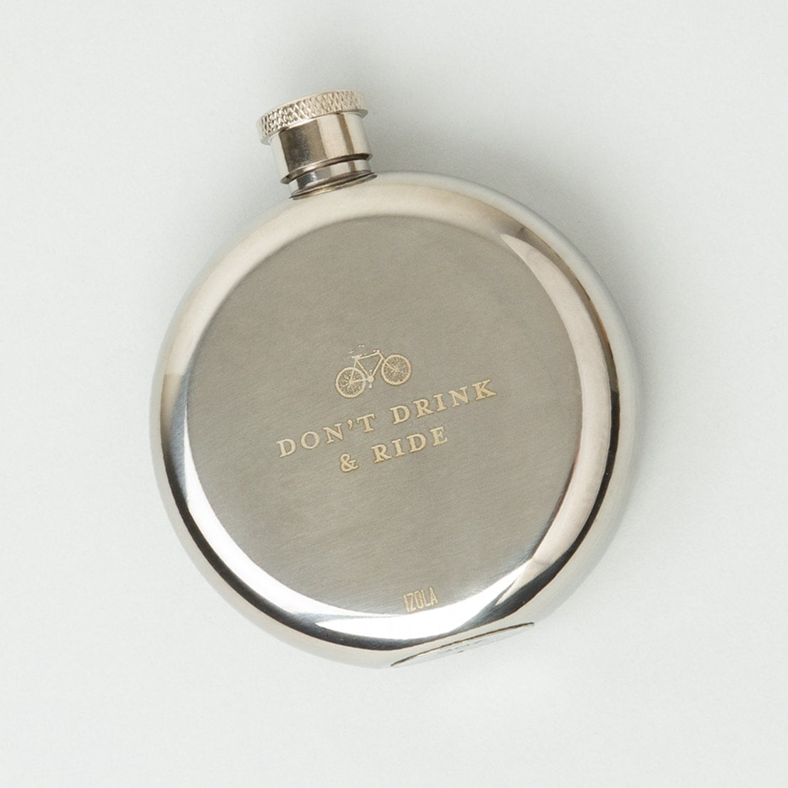stainless steal hip flask dont drink and ride 1