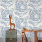 Star Tiger Wallpaper in Denim design by Aimee Wilder