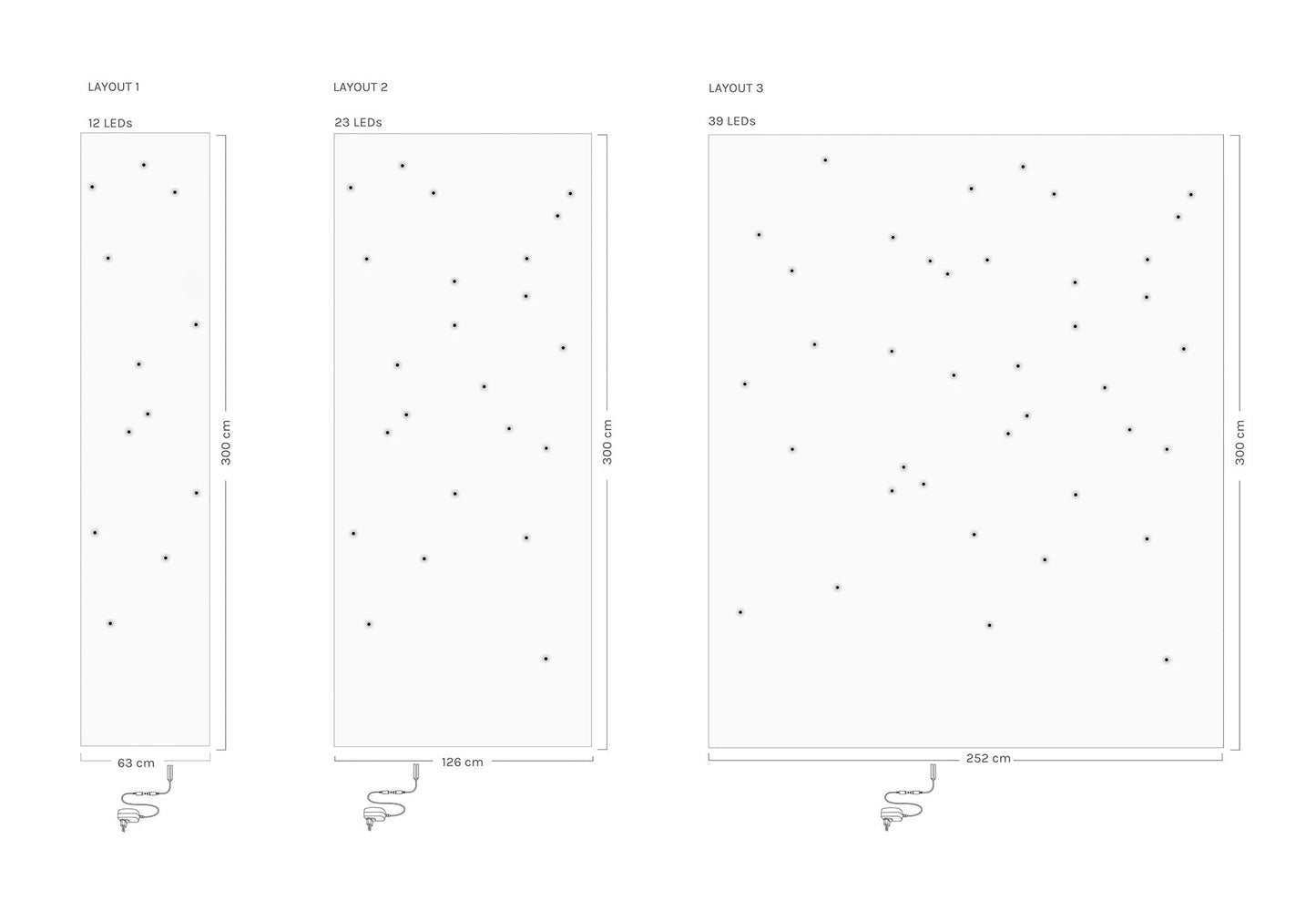 Stars LED Wallpaper in Various Colors by Meystyle