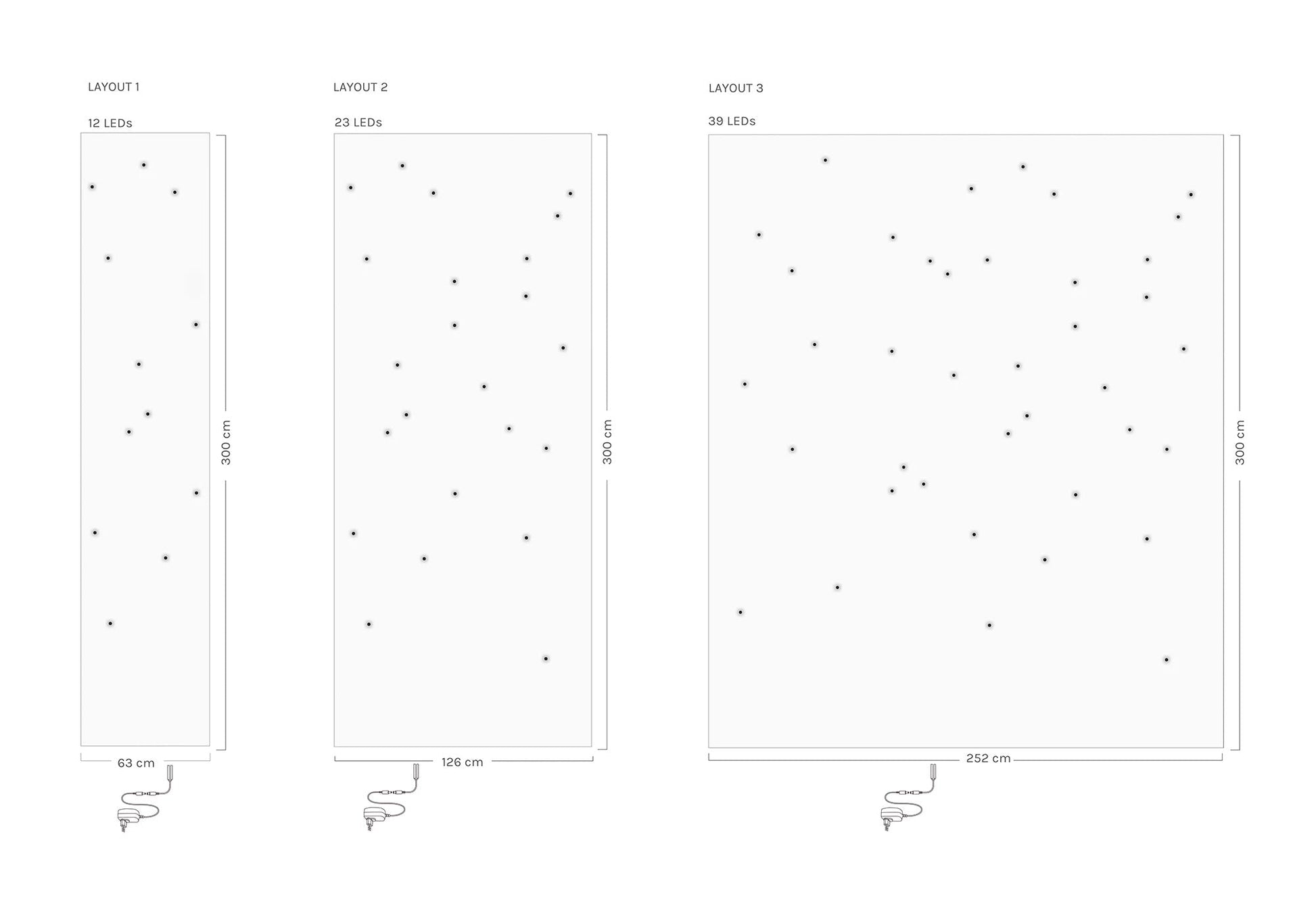 Stars LED Wallpaper in Various Colors by Meystyle