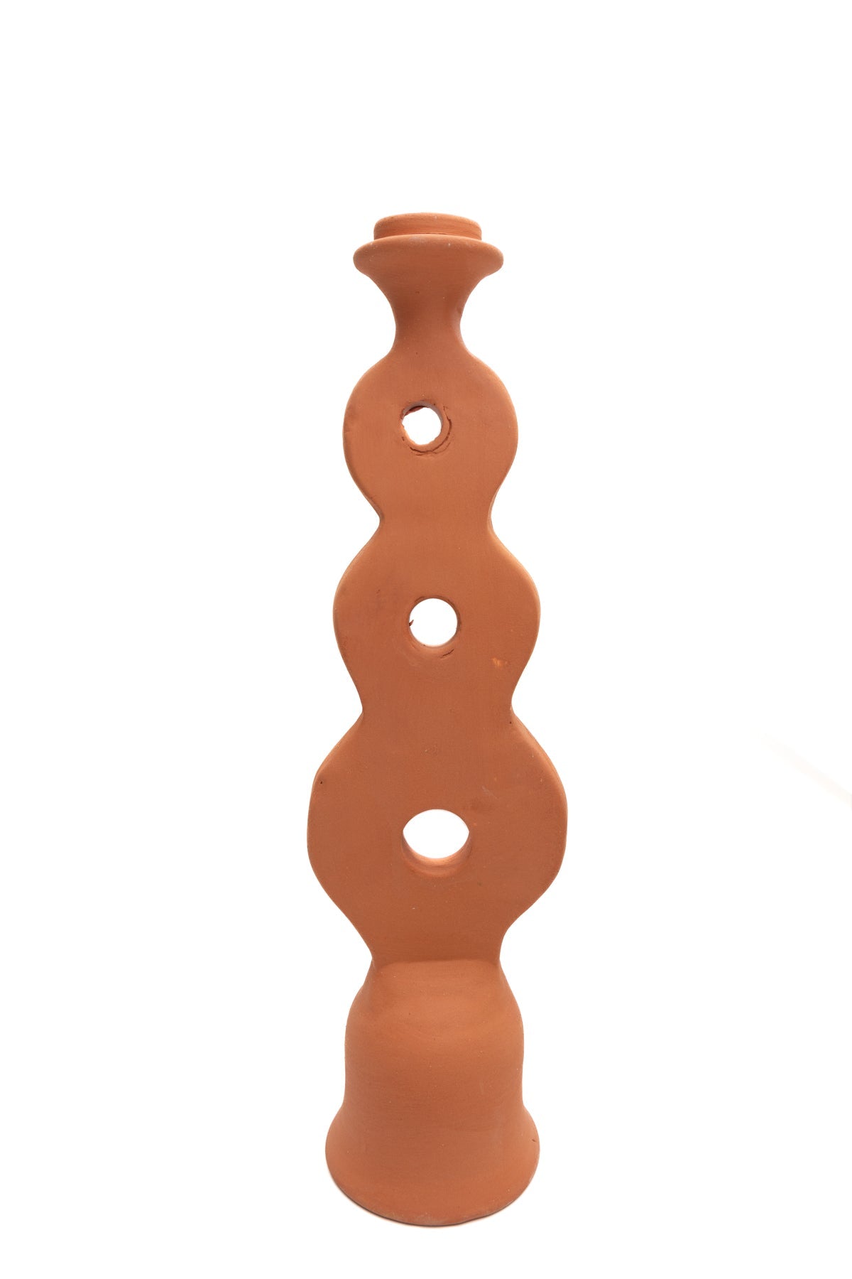 Moroccan Unglazed Terracotta Candle Holder Infinity 1