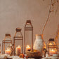martino tall antique brass glass lantern by zodax in 6539 5