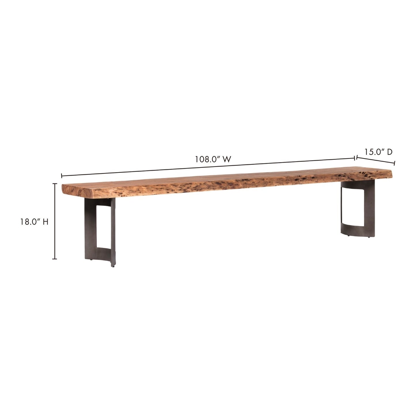 Bent Bench Large Smoked 12