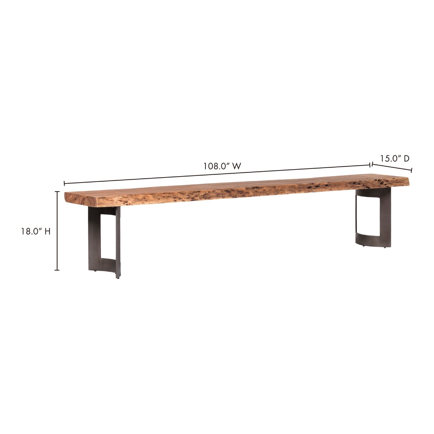 Bent Bench Large Smoked 12