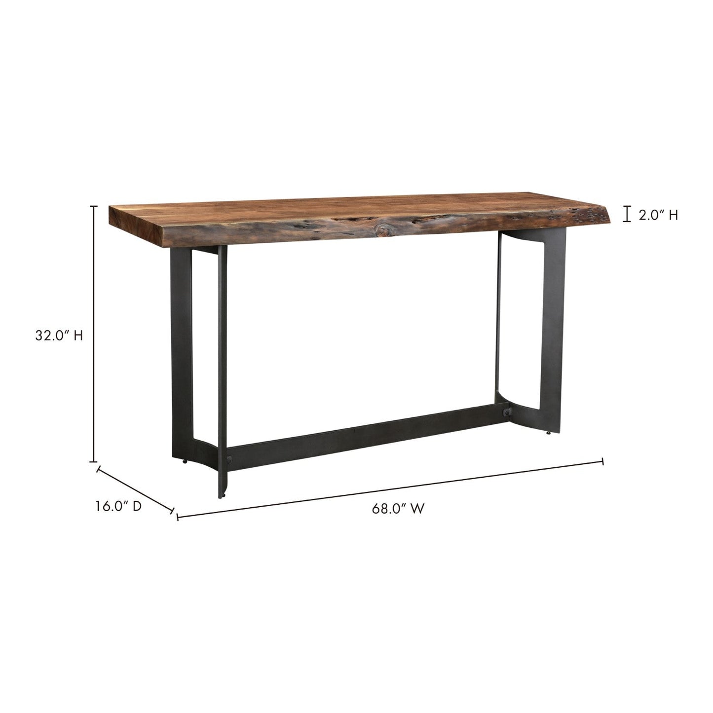 Bent Console Table Smoked 9