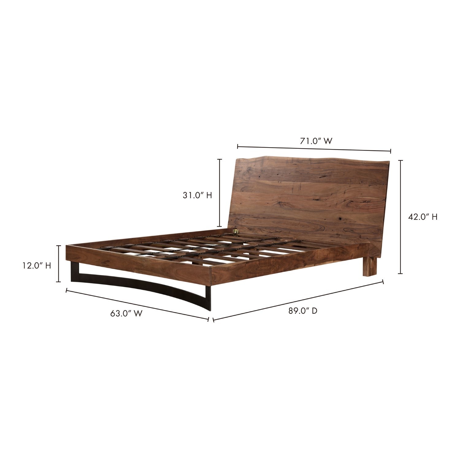 Bent Queen Bed Smoked 4