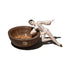 Vintage Wooden Pet Bowl with Glass