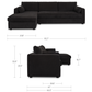 Burrow Sleeper Sectional With Storage Chaise Moes Home Collection Mhc Vv 1007 02 L 0 7