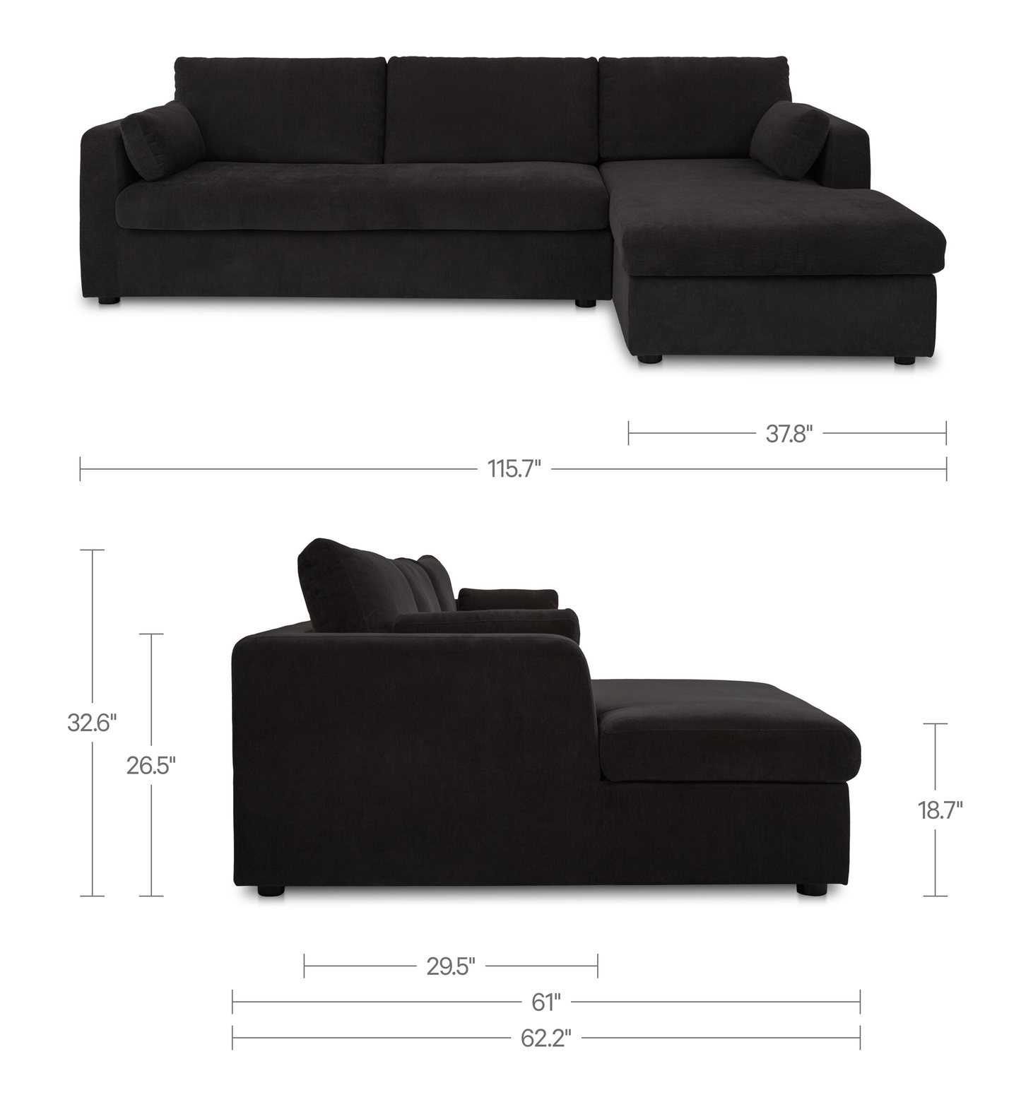 Burrow Sleeper Sectional With Storage Chaise Moes Home Collection Mhc Vv 1007 02 L 0 9