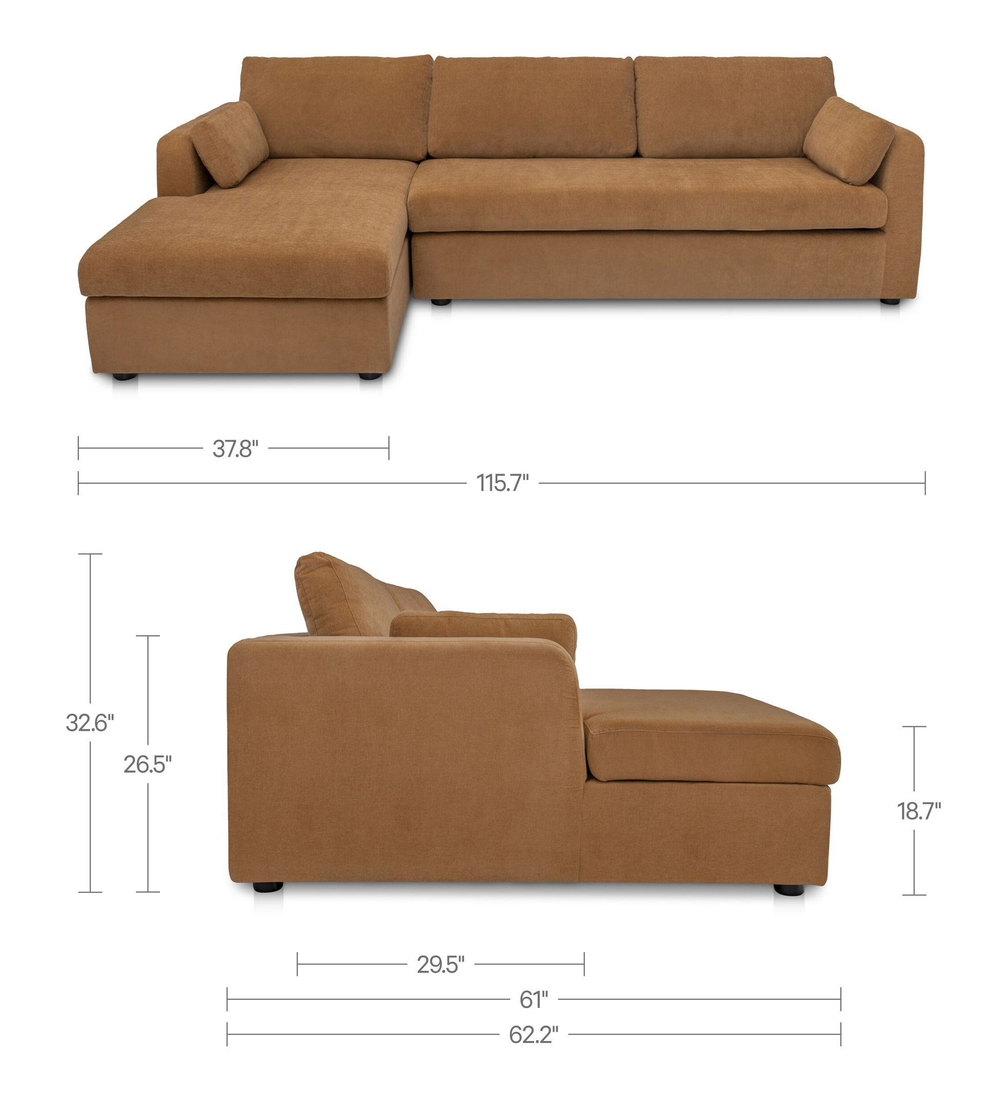 Burrow Sleeper Sectional With Storage Chaise Moes Home Collection Mhc Vv 1007 02 L 0 8