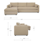 Burrow Sleeper Sectional With Storage Chaise Moes Home Collection Mhc Vv 1007 02 L 0 11