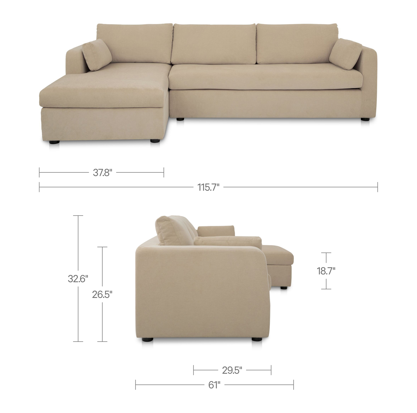 Burrow Sleeper Sectional With Storage Chaise Moes Home Collection Mhc Vv 1007 02 L 0 11