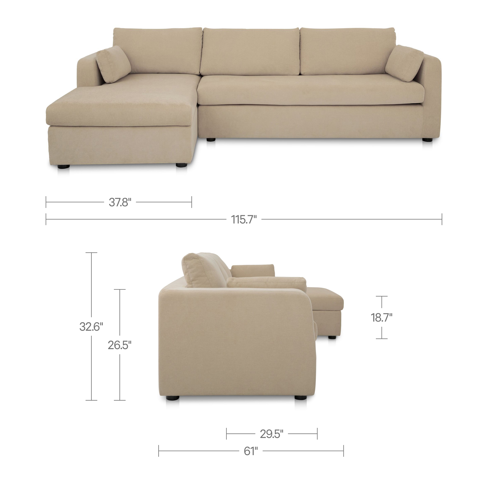 Burrow Sleeper Sectional With Storage Chaise Moes Home Collection Mhc Vv 1007 02 L 0 11