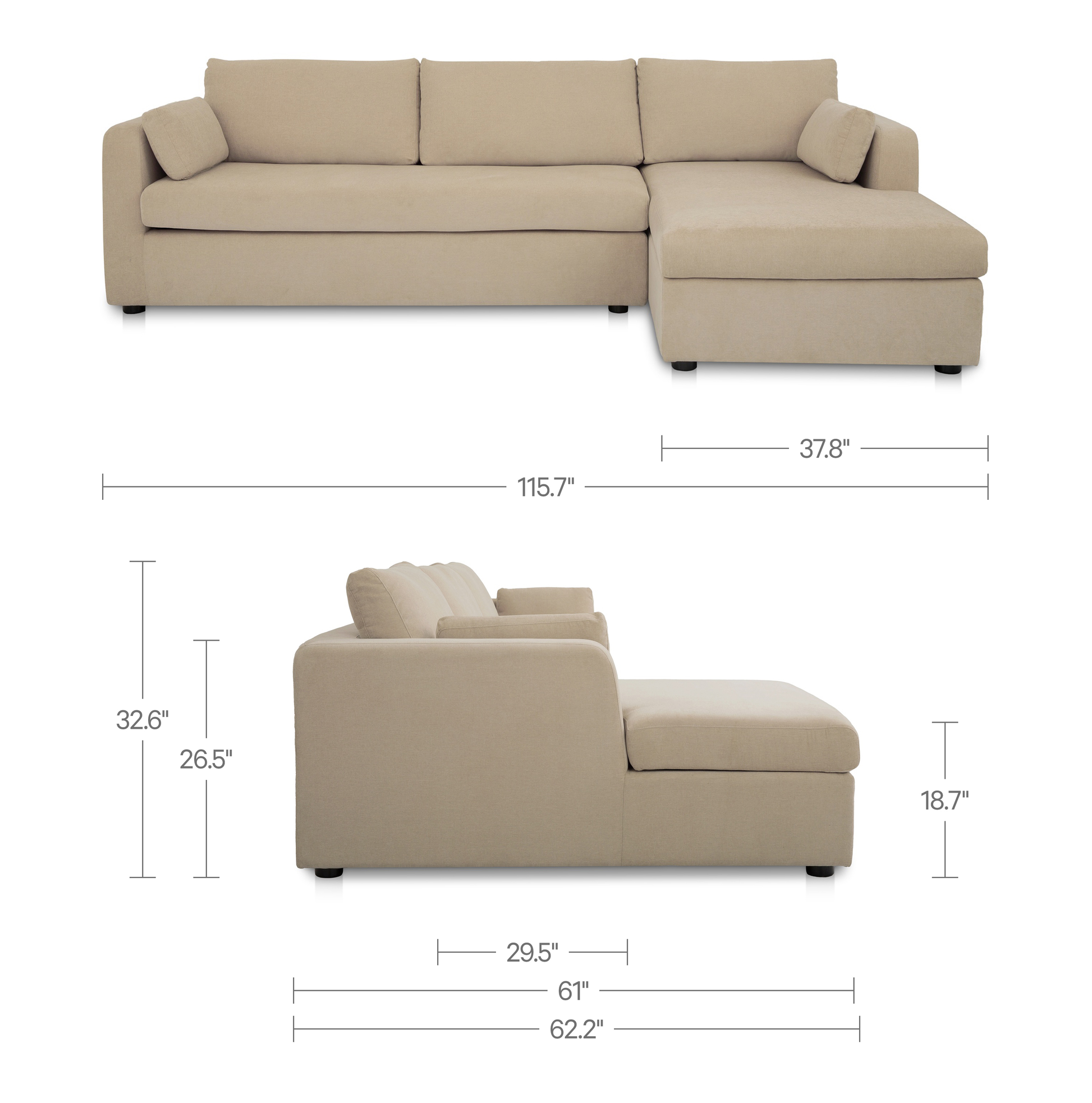 Burrow Sleeper Sectional With Storage Chaise Moes Home Collection Mhc Vv 1007 02 L 0 12