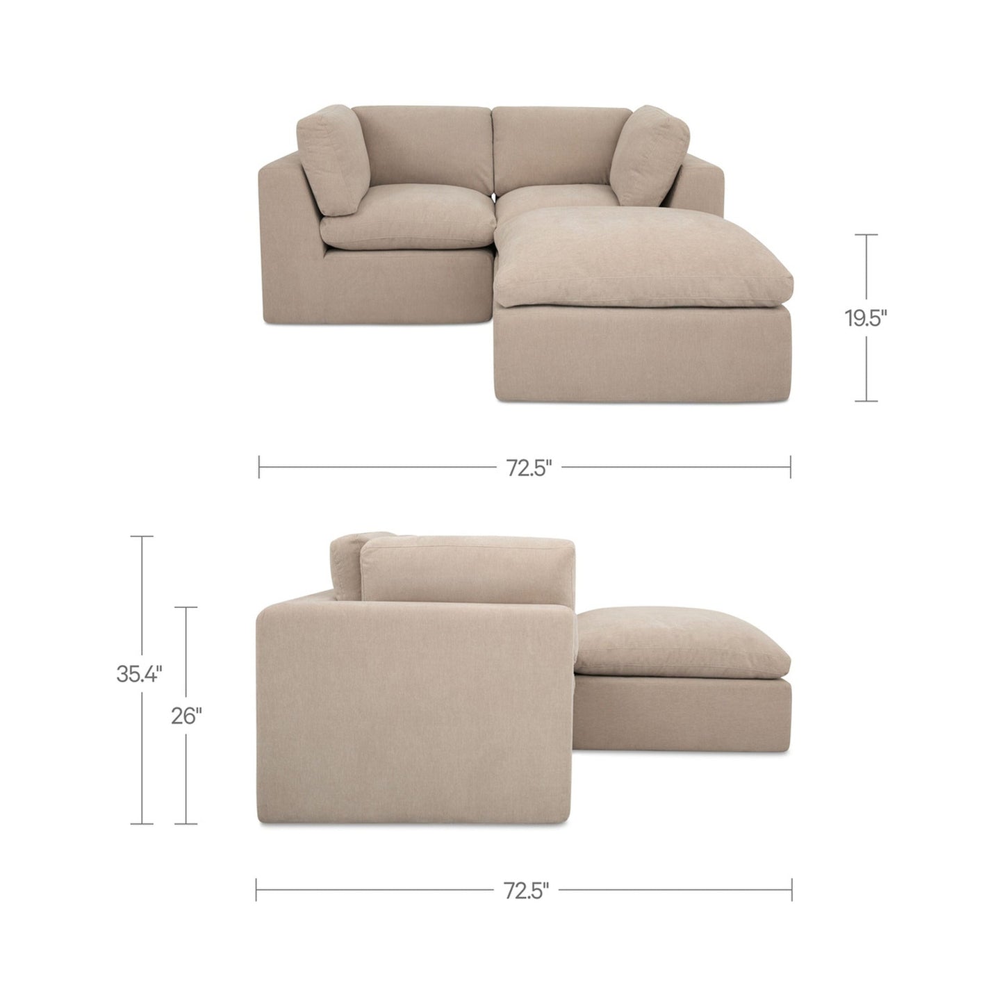 Cates Nook Modular Sectional Moes Home Collection Mhc Vv 1014 27 4
