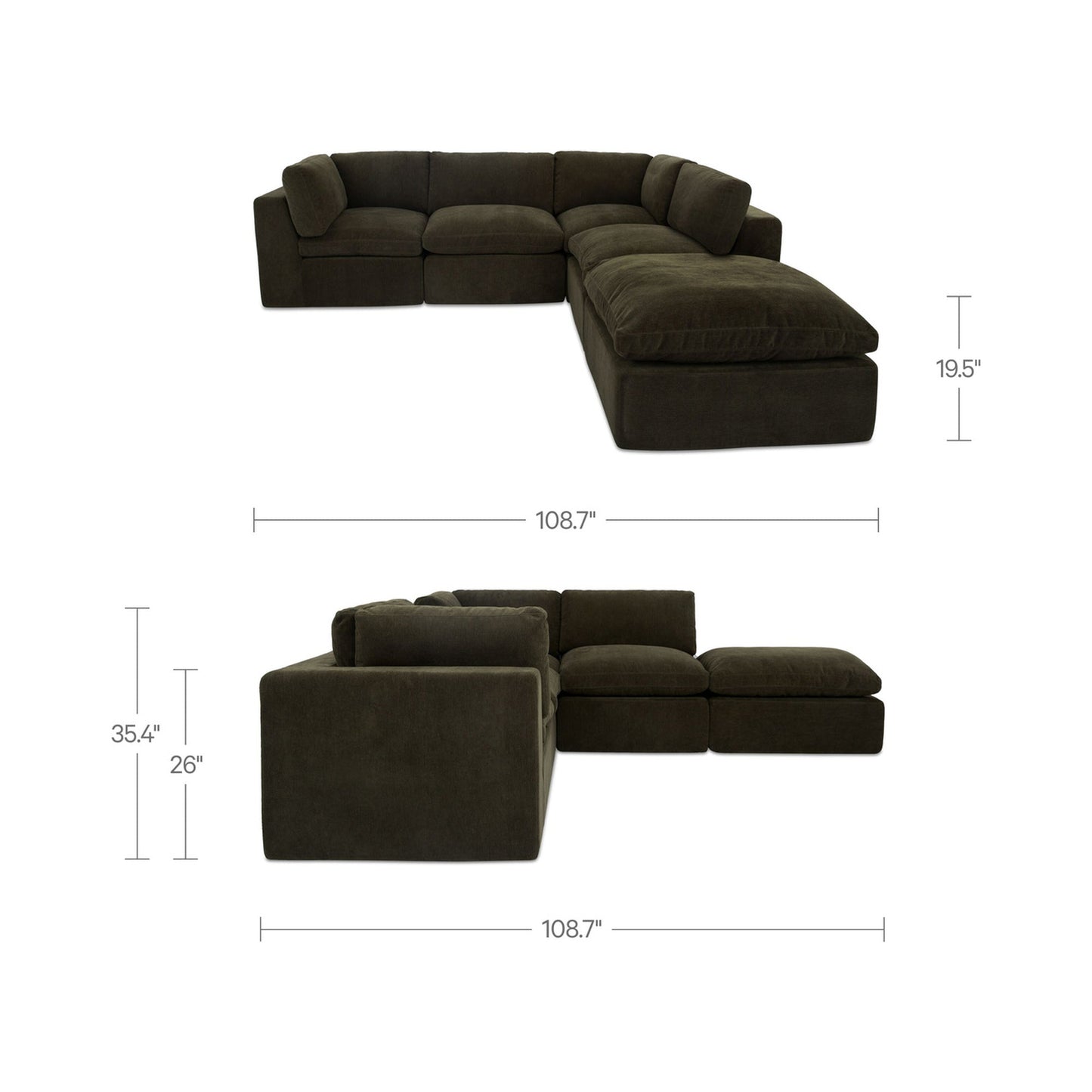 Cates Dream Modular Sectional Moes Home Collection Mhc Vv 1016 27 3